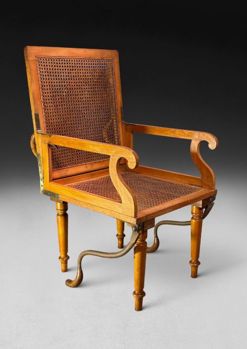 MID 19TH CENTURY CAMPAIGN ARMCHAIR - ADDITIONAL PHOTO 1