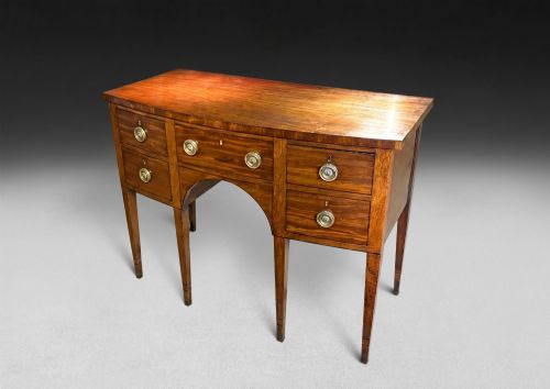 George III Bow Fronted Mahogany Sideboard