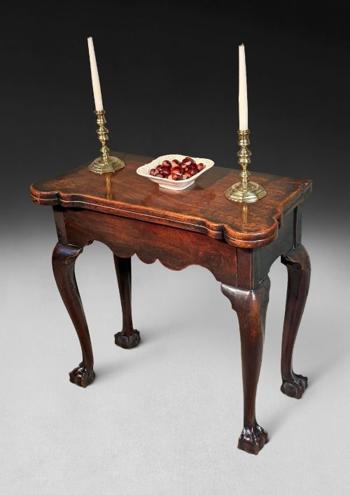 George II Period Mahogany Foldover Top Tea Table