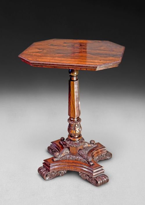 Regency Period Rosewood Octagonal Wine Table
