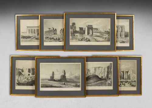 A Set of Eight 19th Century Litohraphs Egyptian