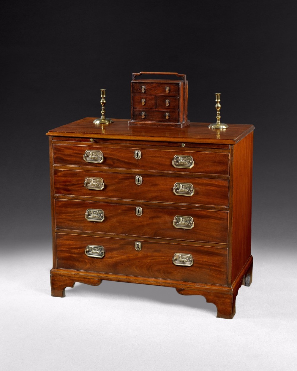 George III Mahogany Straight Fronted Chest of Drawers