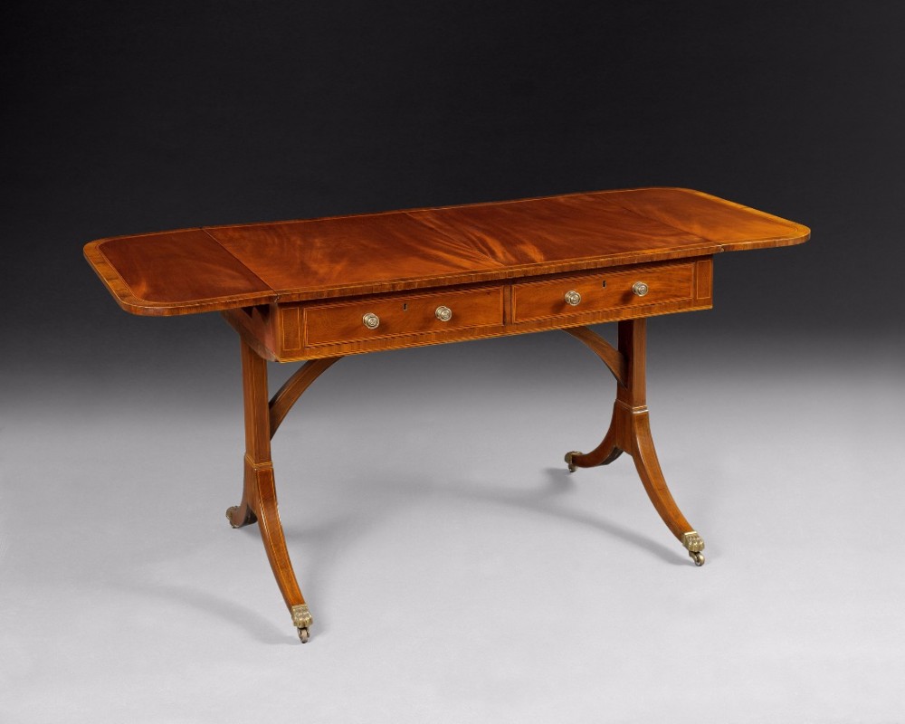Regency Period Mahogany and crossbanded Sofa Table