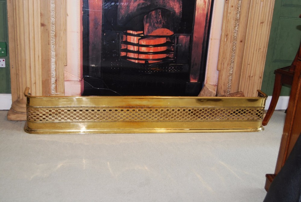 Regency Period fretted Brass Fender or Curb
