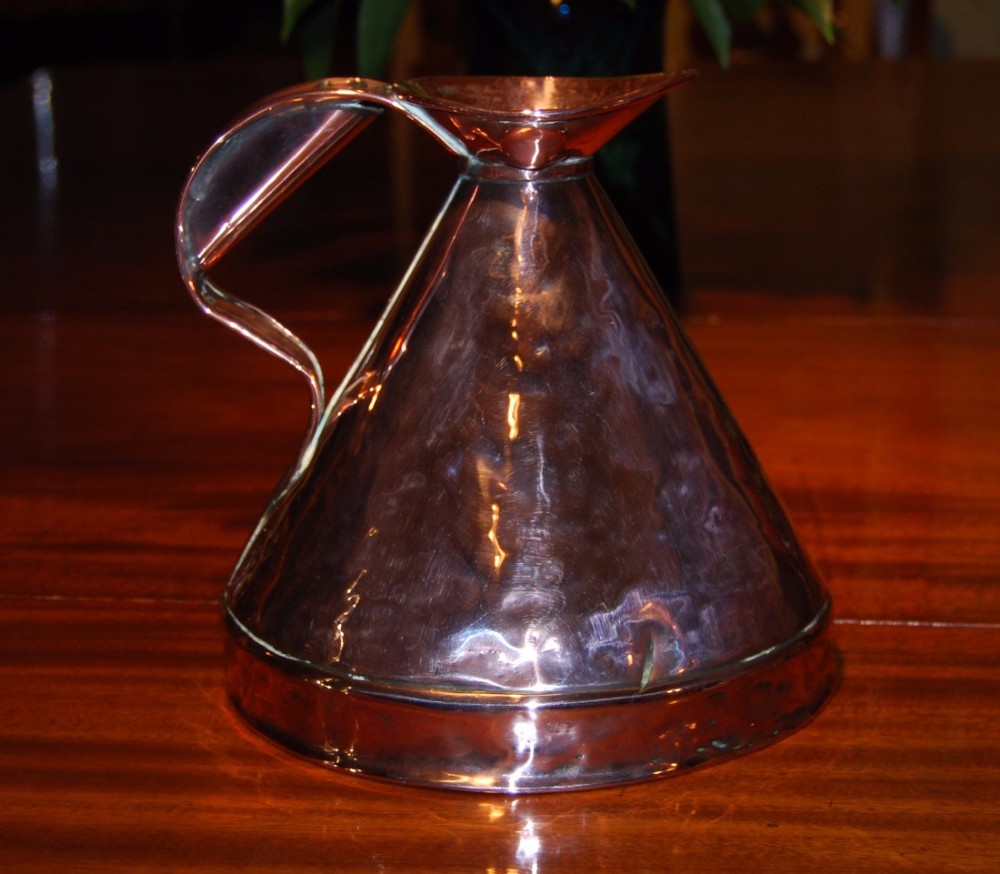Mid 19th. Century Copper Harvest or Haystack Pitcher 