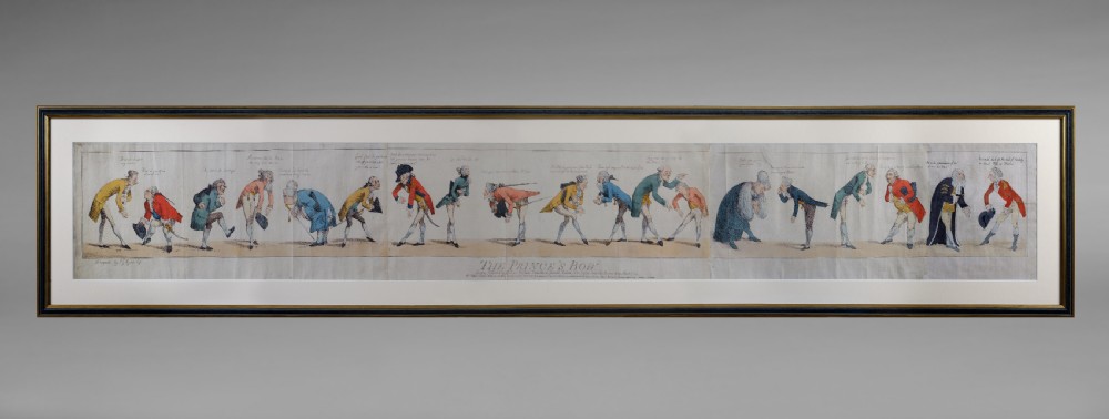 George III long hand coloured engraving 