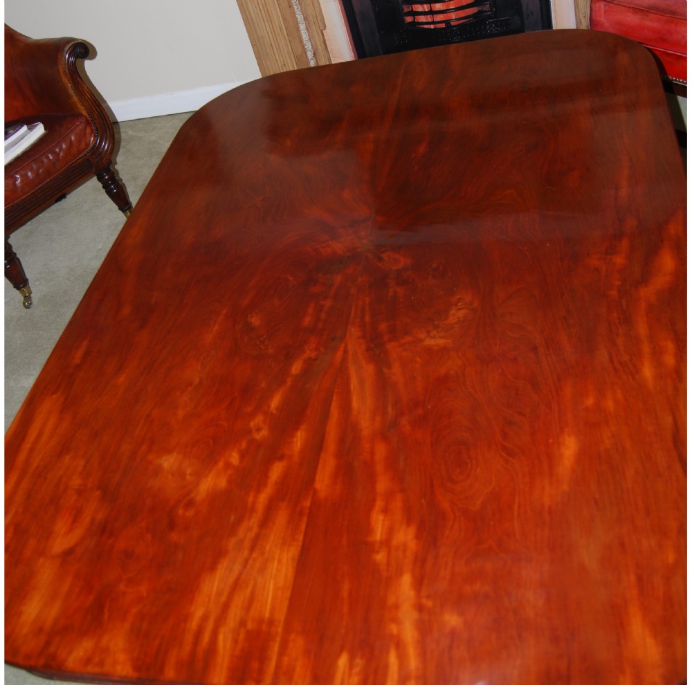 Regency period Mahogany rectangular tilt-top breakfast table View IV