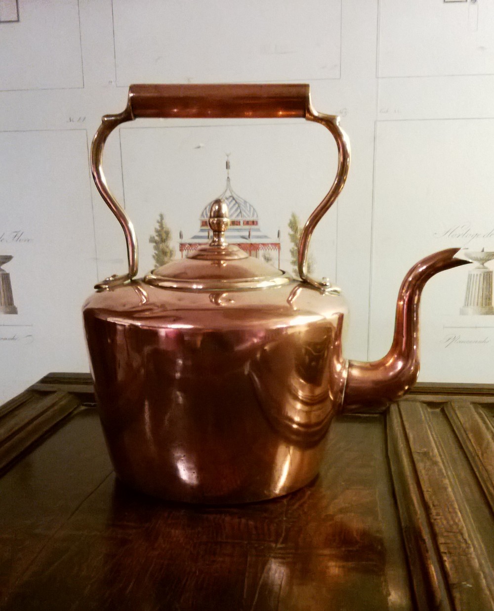 Mid 19th century Copper and brass Kettle