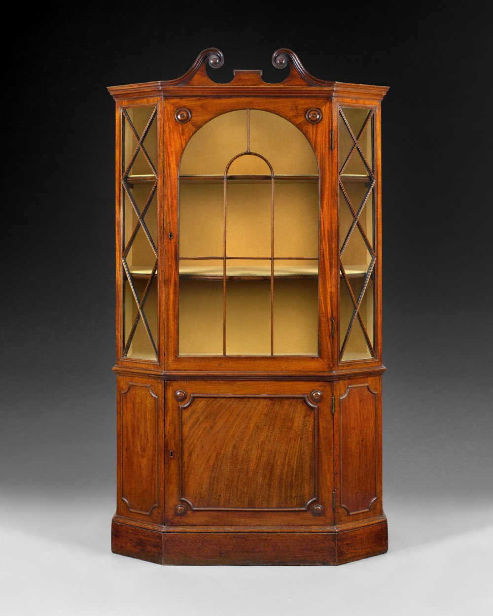 George III Period Mahogany Hexagonal Display Cabinet