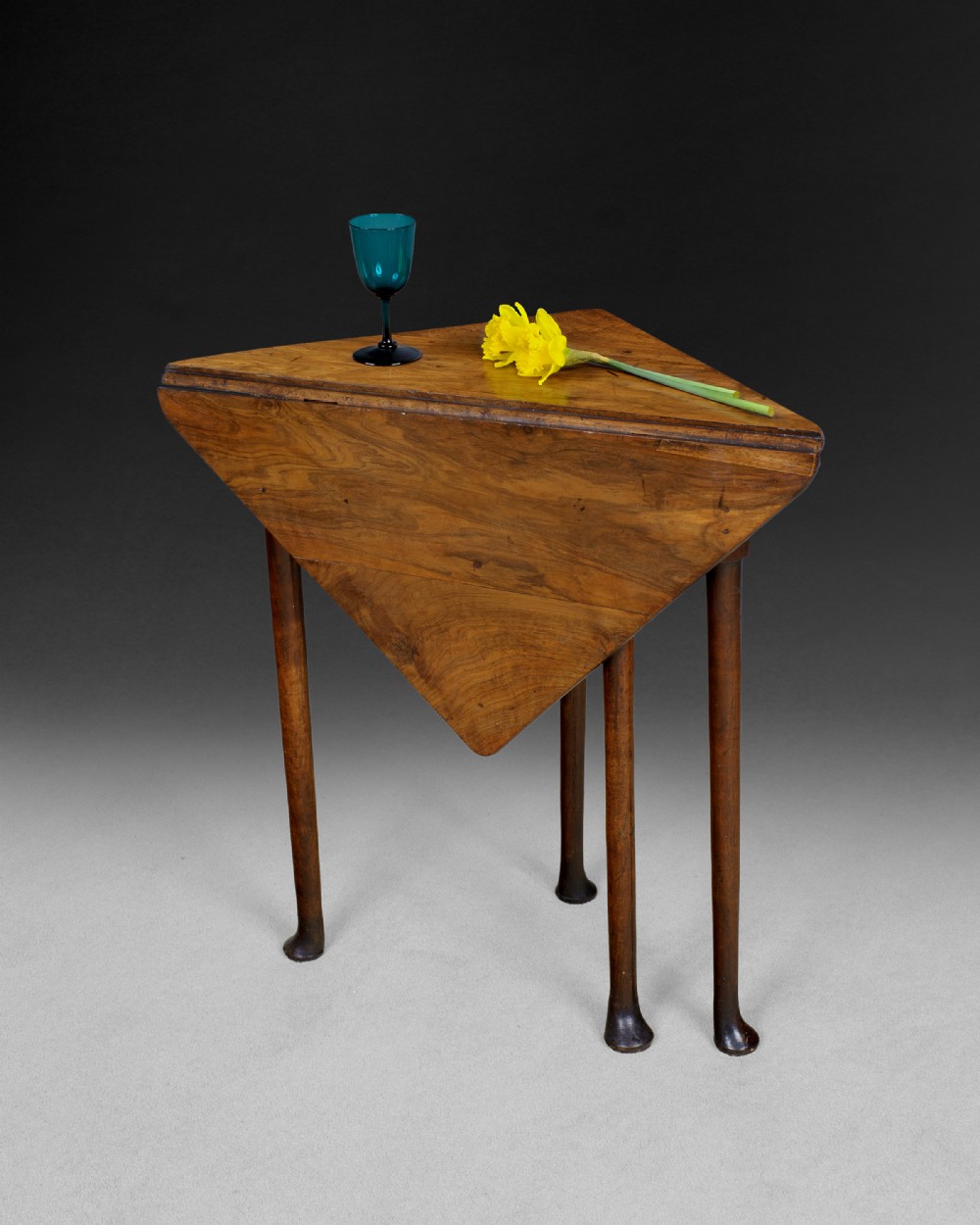 George II solid Walnut Corner Table