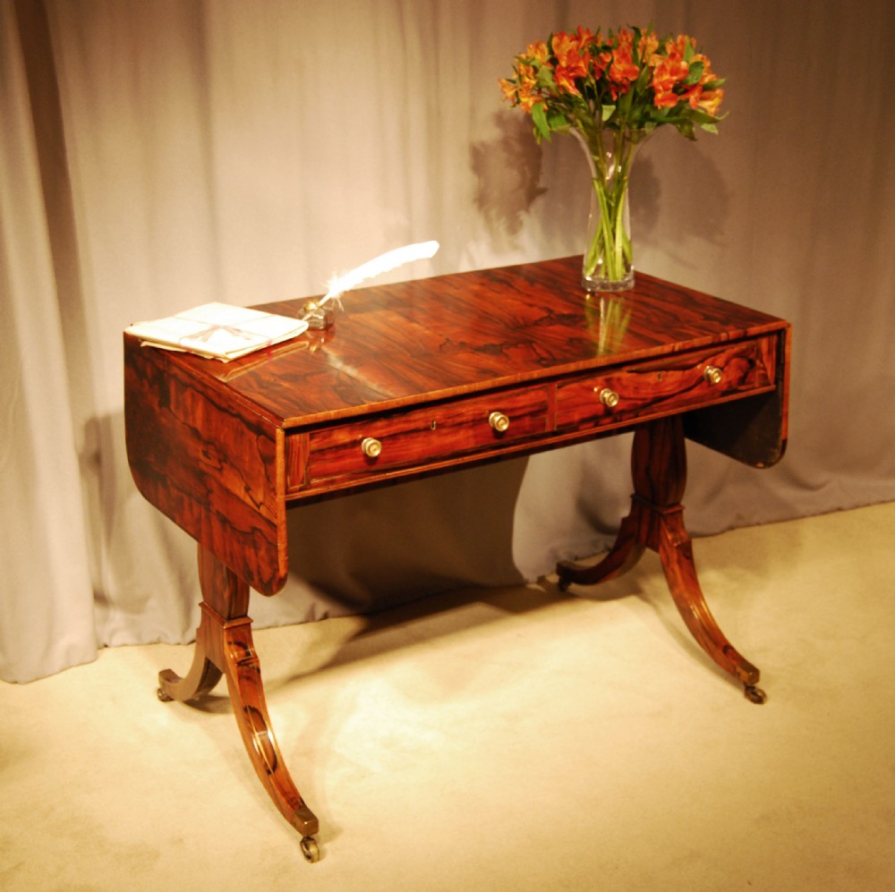 Regency Period Coromandel and Brass Inlaid Sofa Table