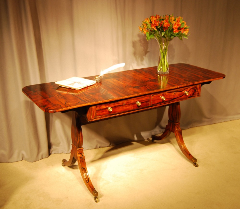 Regency Period Coromandel and Brass Inlaid Sofa Table View II