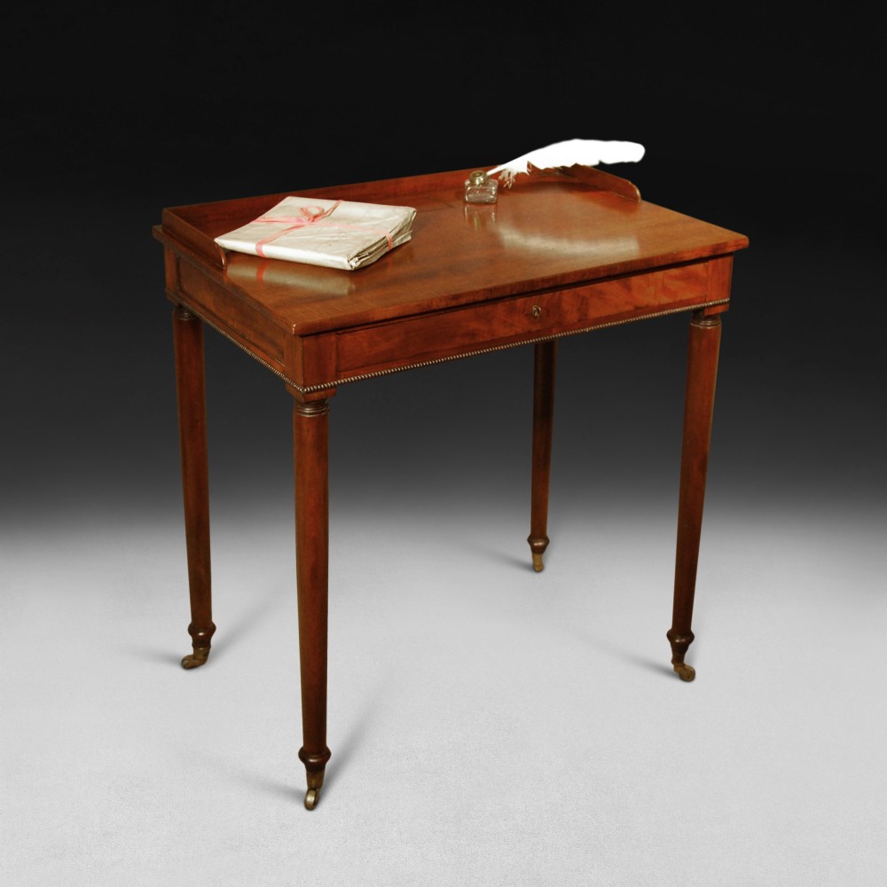 Regency Period Mahogany Chamber Writing Table attributed to Gillows  View III