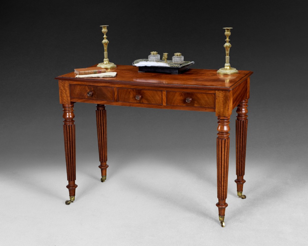 Early 19th century Gillows pattern,  3 drawer Writing Table