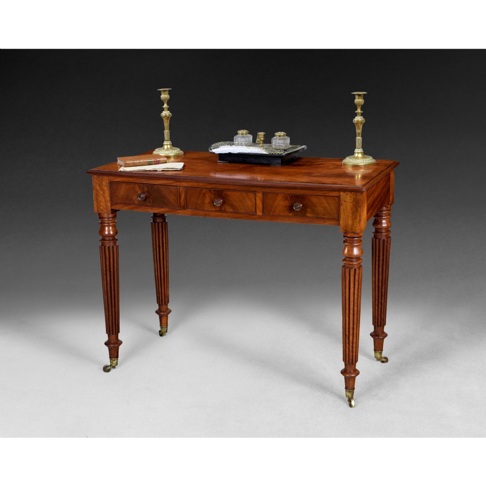 Early 19th century Gillows pattern,  3 drawer Writing Table View II