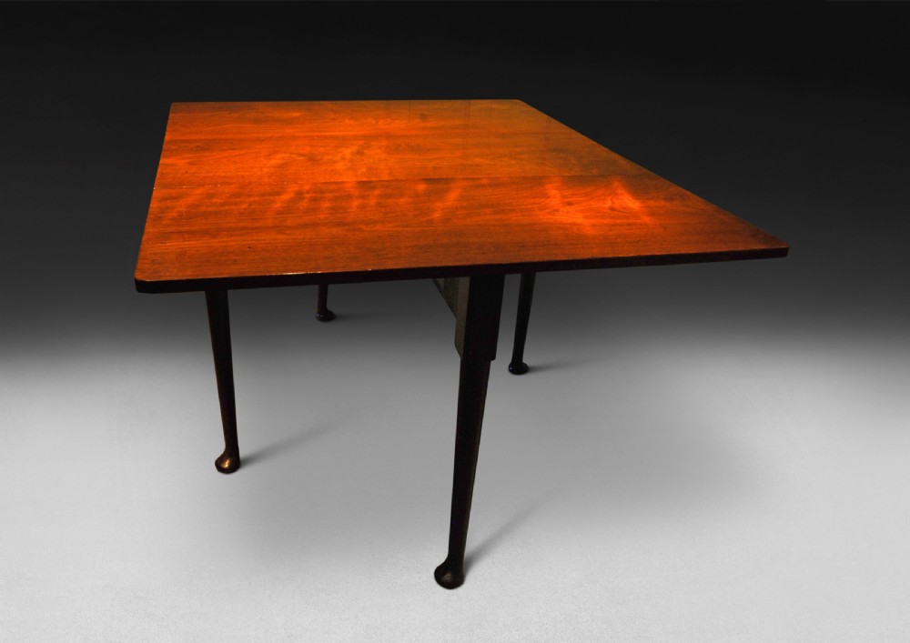 Mid 18th century Mahogany pad foot drop leaf Dining Table View II