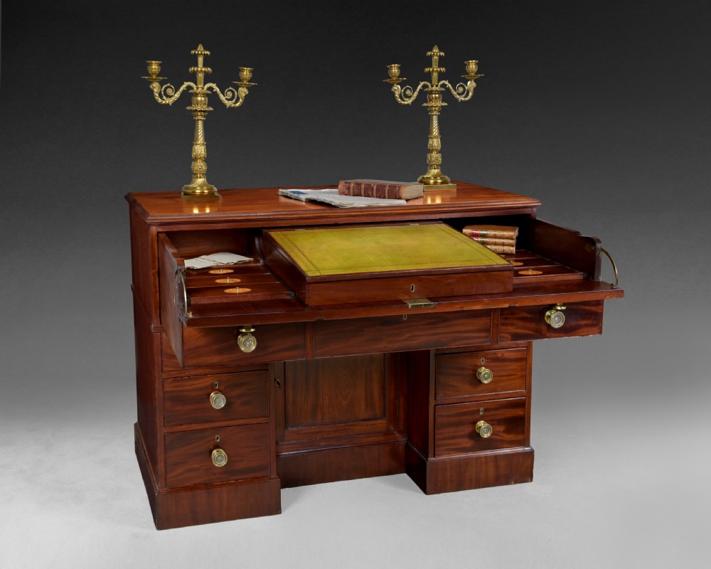 George III Period Mahogany Library Desk by Gillows of Lancaster