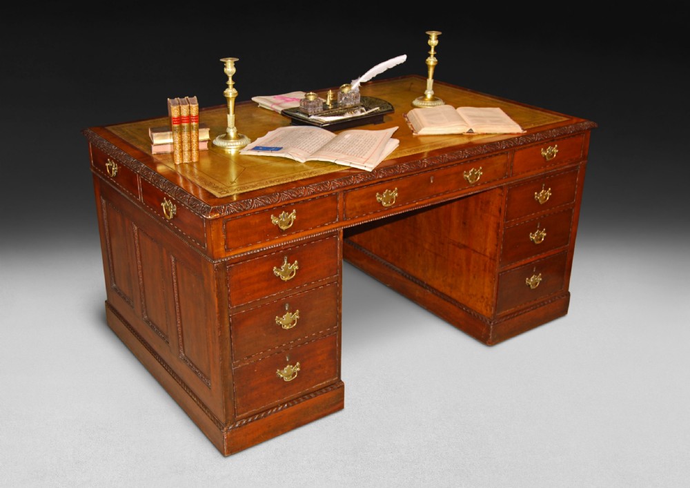 A  mid 19th Century Mahogany Partners Desk