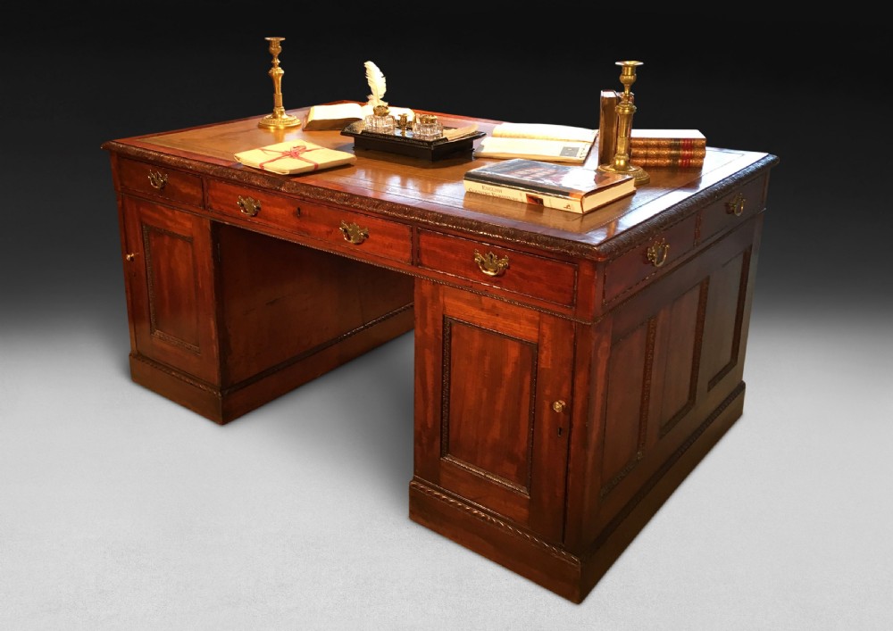A  mid 19th Century Mahogany Partners Desk View II