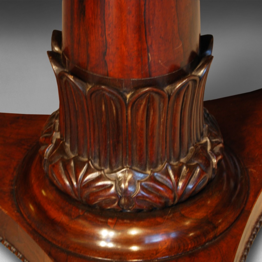 Regency period Rosewood Circular Dining Table View II