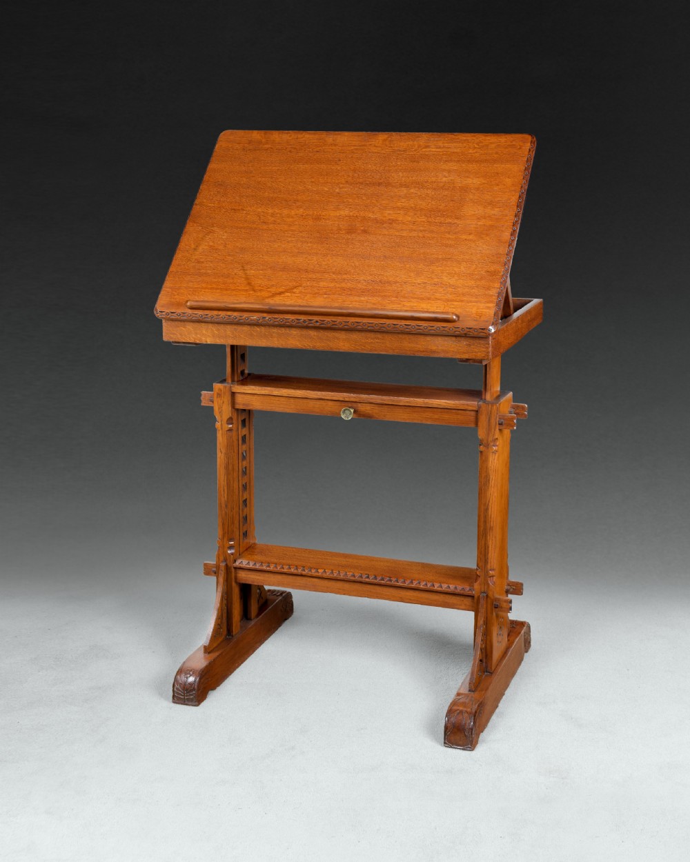 19th. Century Oak Arts and Crafts Metamorphic Reading Stand 