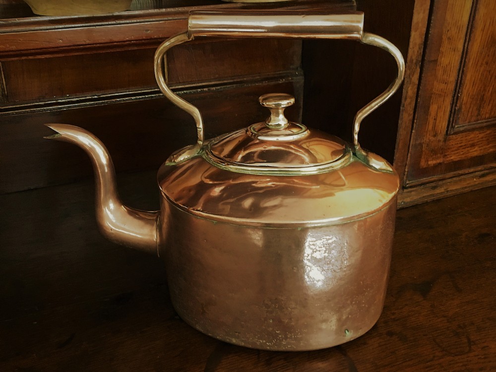 A Victorian seamed Copper Kettle