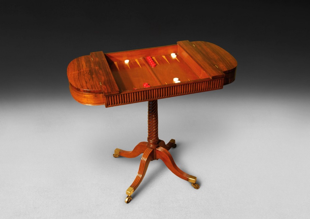 Regency Period Rosewood Games table View II