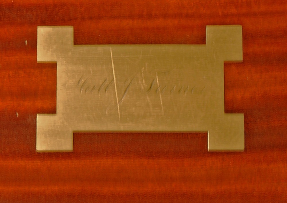 Regency Period Mahogany and Brass Bound Campaign Writing Box View II