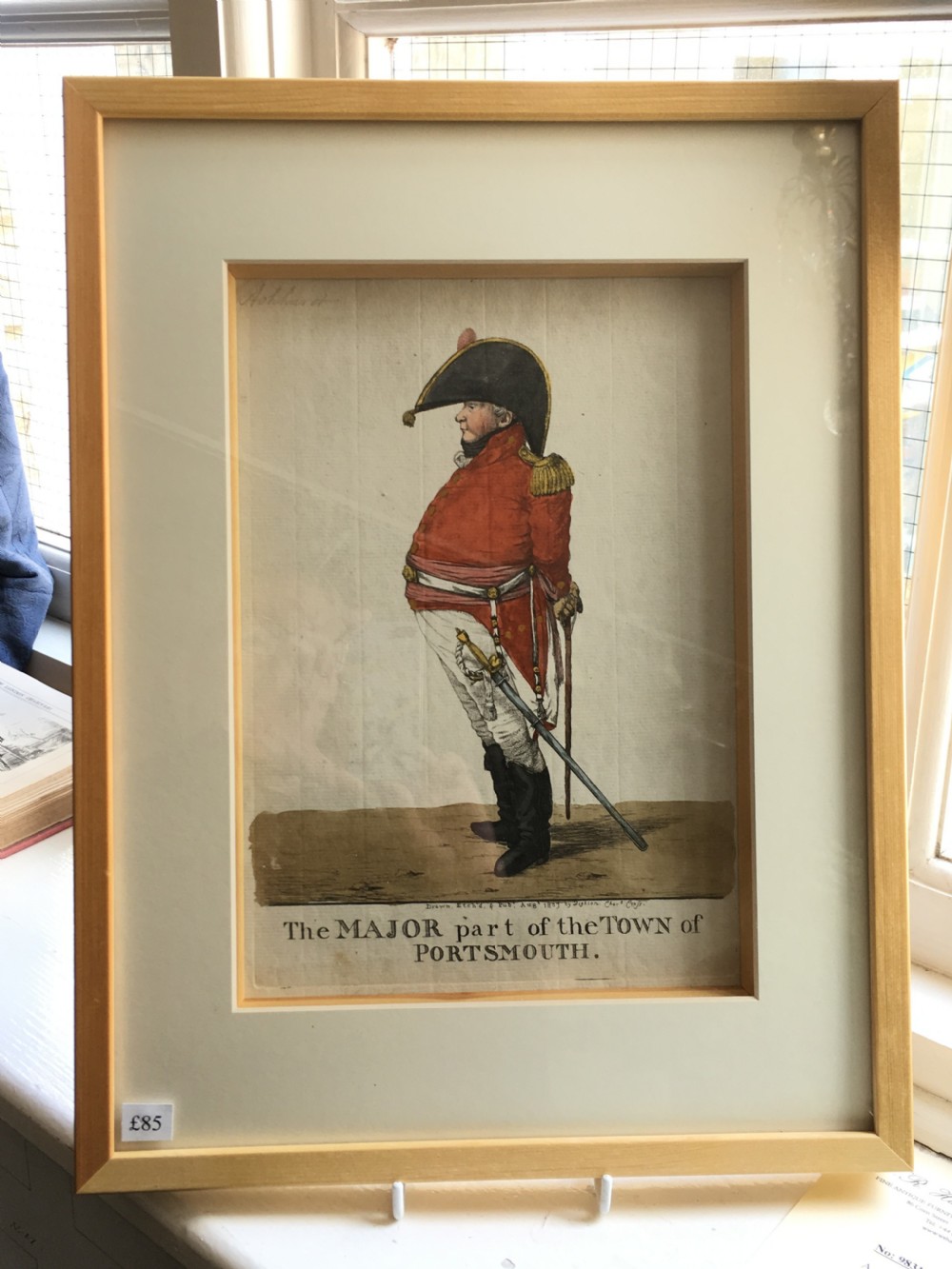 Hand coloured engraving - 'The Major part of the Town of Portsmouth'
