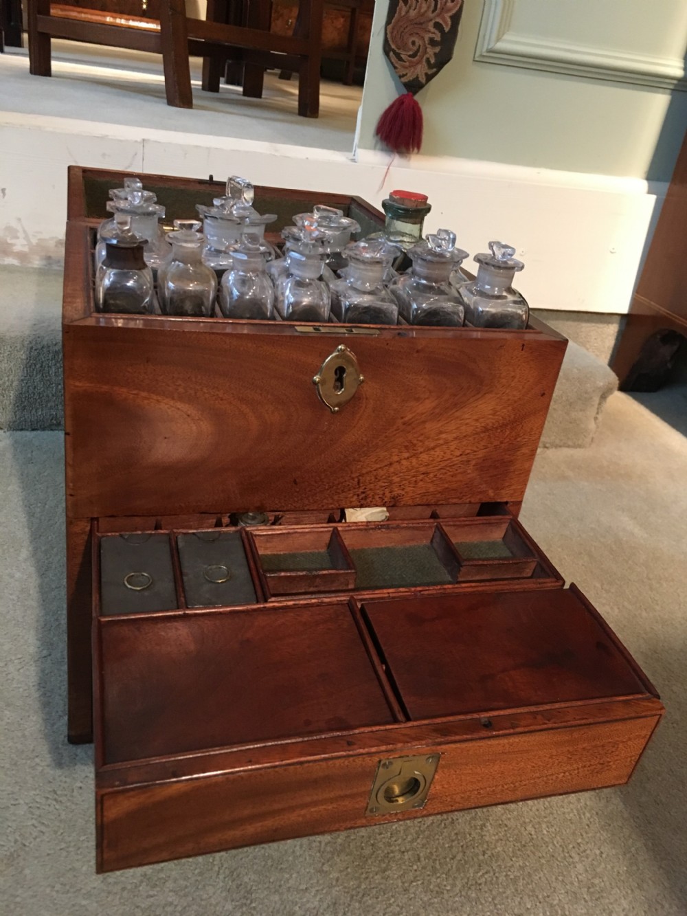 Early 19th Century Fitted Mahogany Military Apothecary’s Box View VII