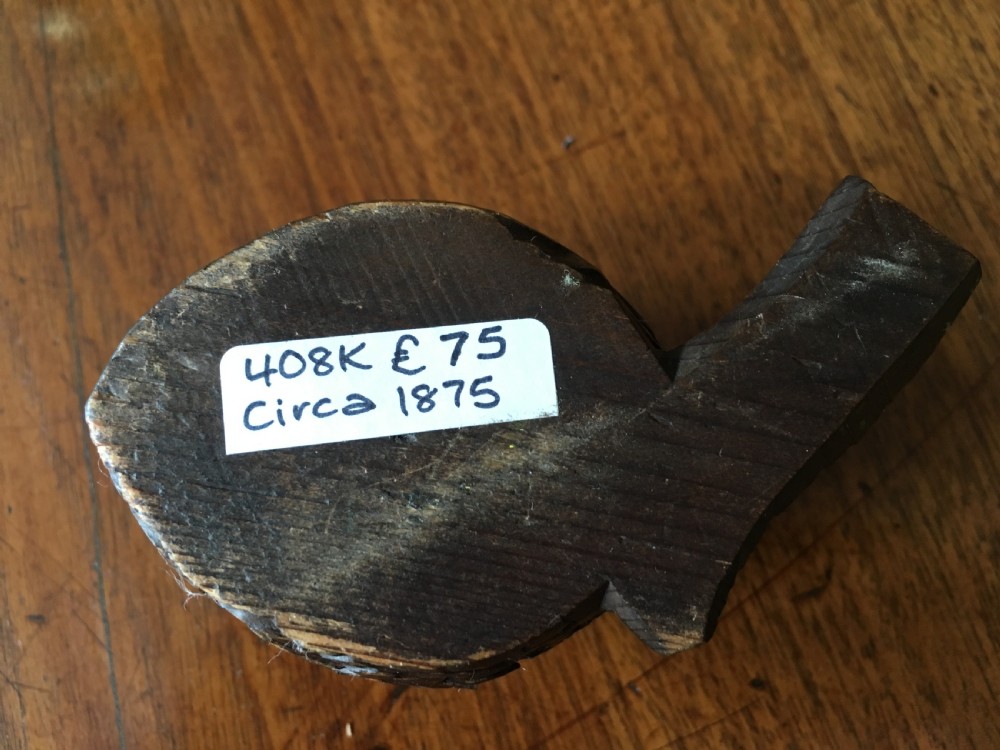 Large carved wooden inkwell in the shape of a walnut View V