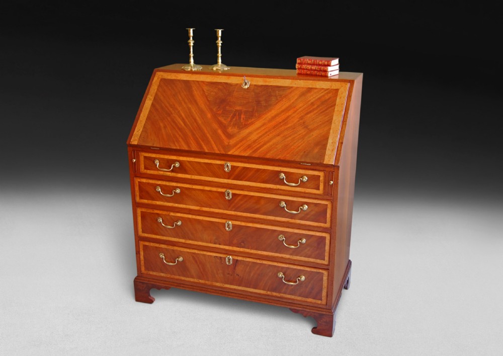 George III Mahogany Bureau