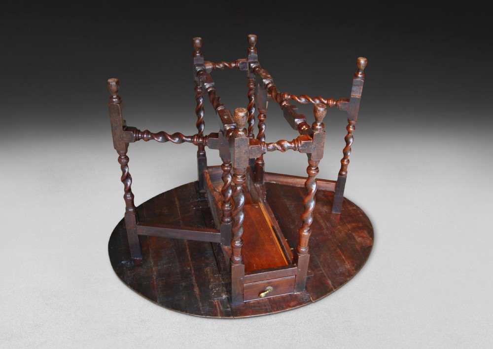 Charles II period solid Walnut Gateleg Table View V