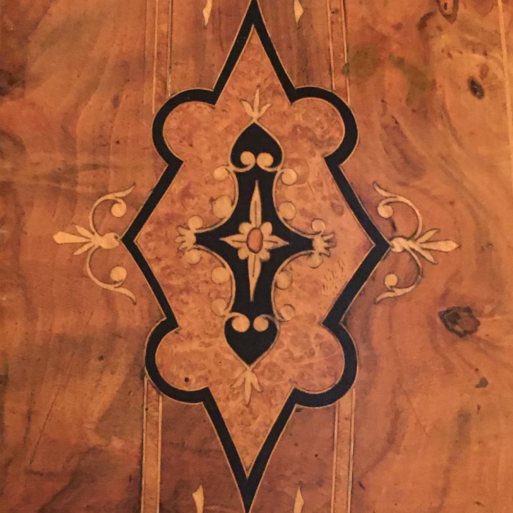 A Victorian inlaid Walnut and Crossbanded Davenport View VIII