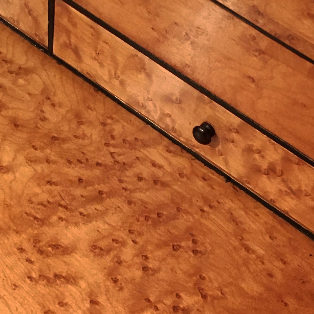A Victorian inlaid Walnut and Crossbanded Davenport View IX