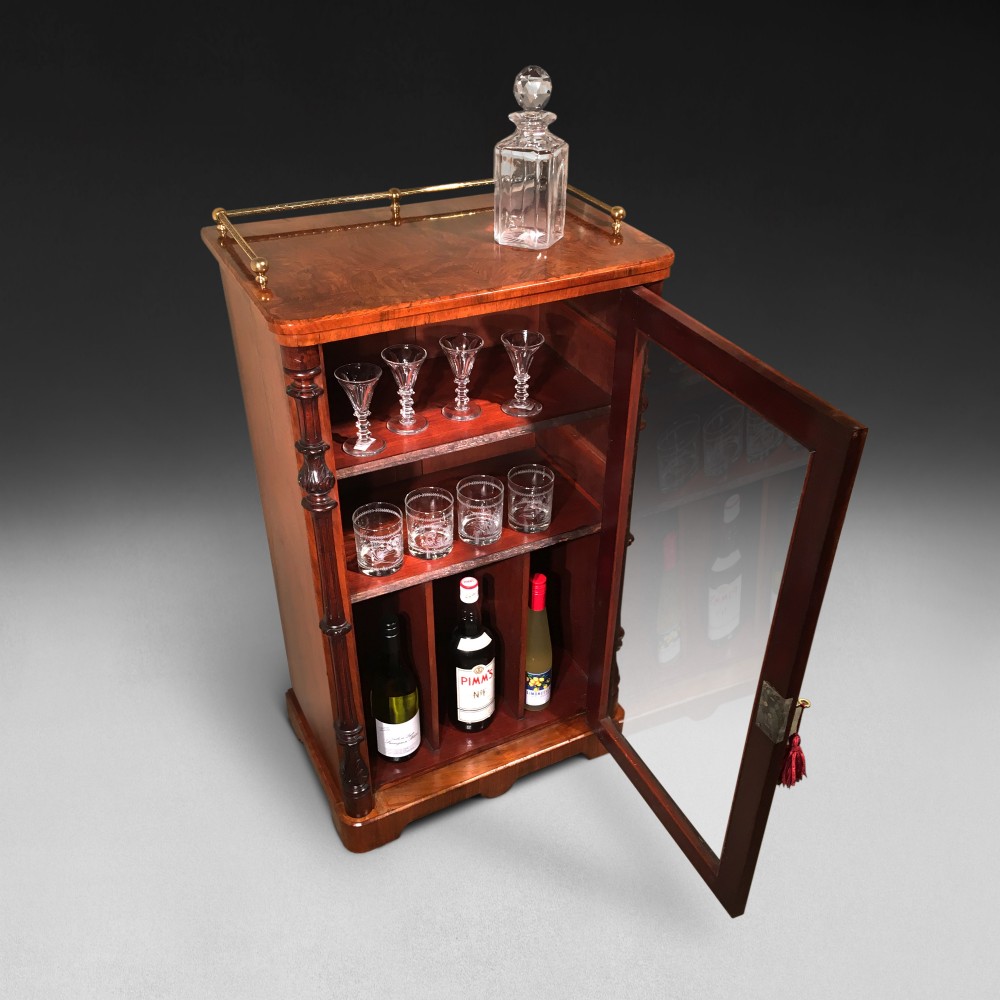 Mid 19th. century Burr Walnut Music or Folio Cabinet View III