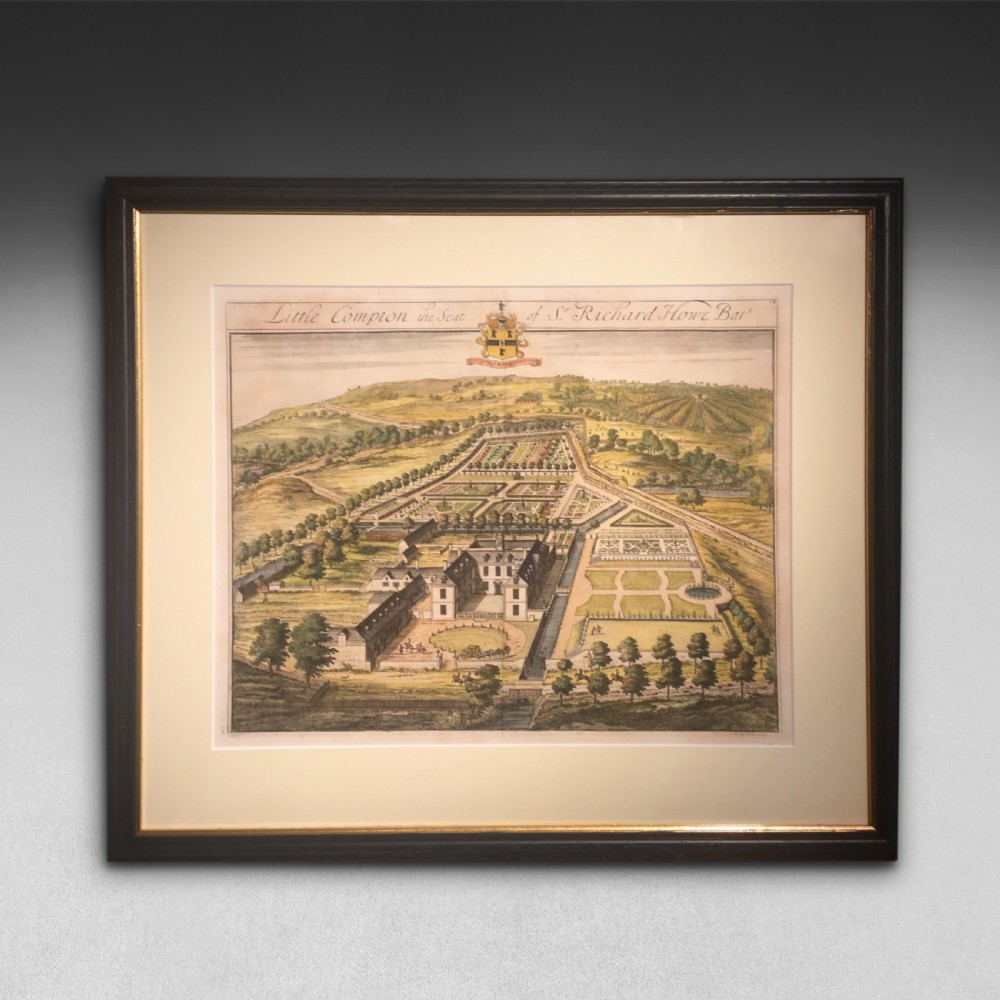Early 18th. Century Johannes Kip Engraving of Little Compton.