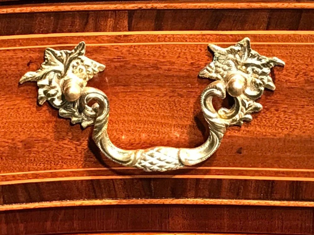 George III Period Mahogany Serpentine Chest of Drawers View II