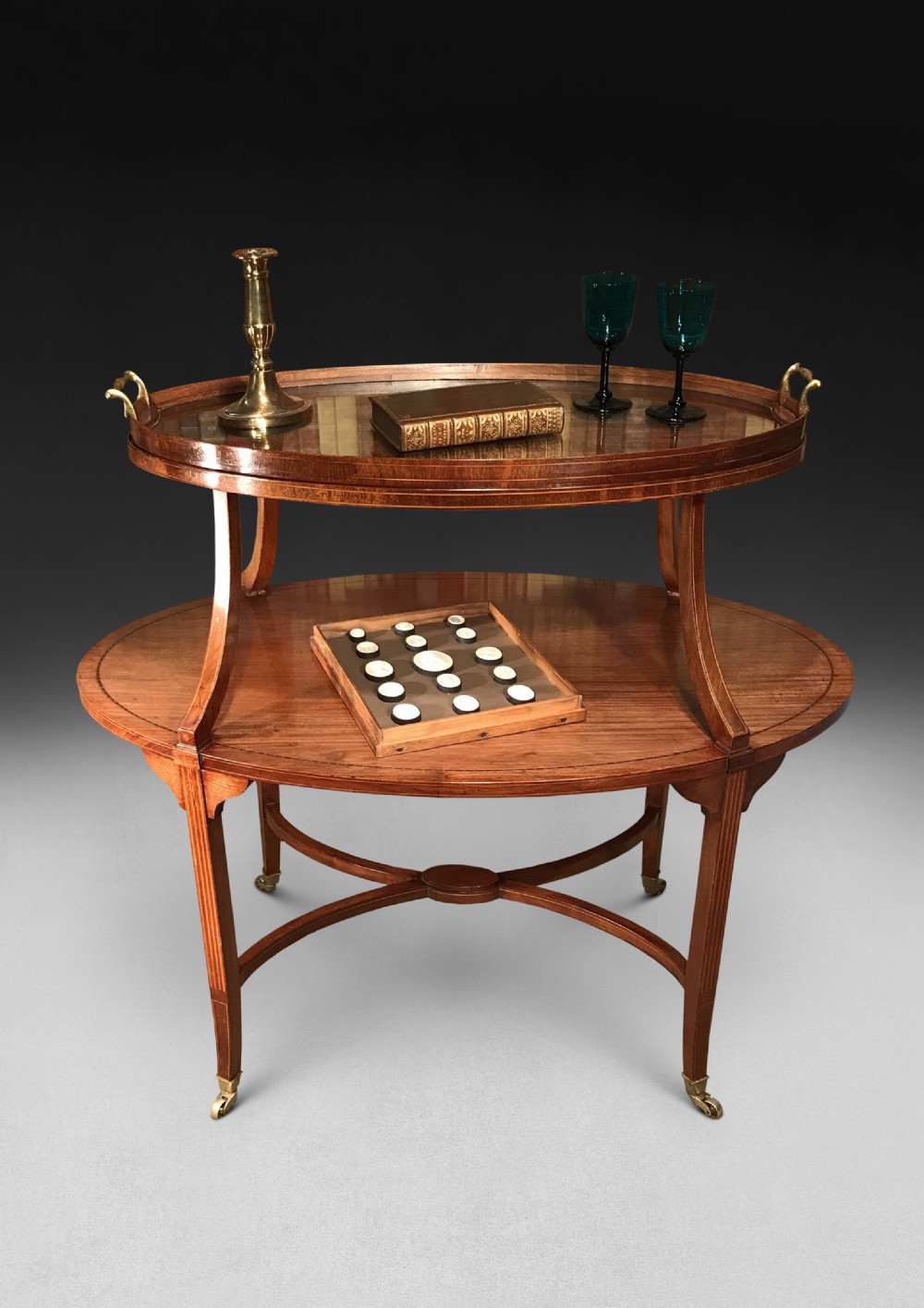 Victorian Mahogany oval tray table