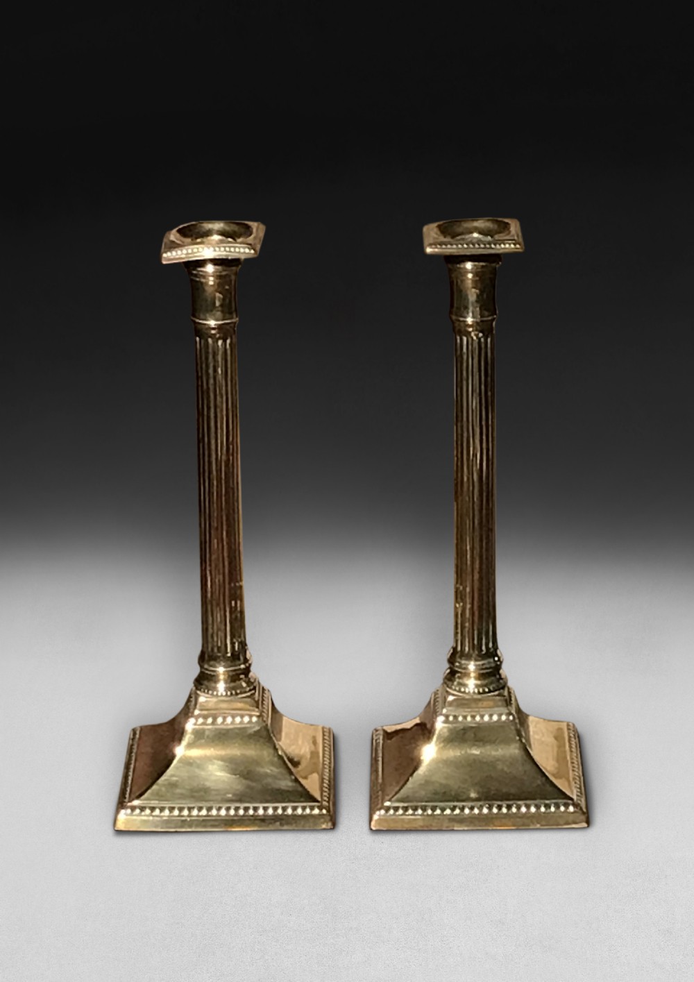Pair of Regency Brass Candlesticks