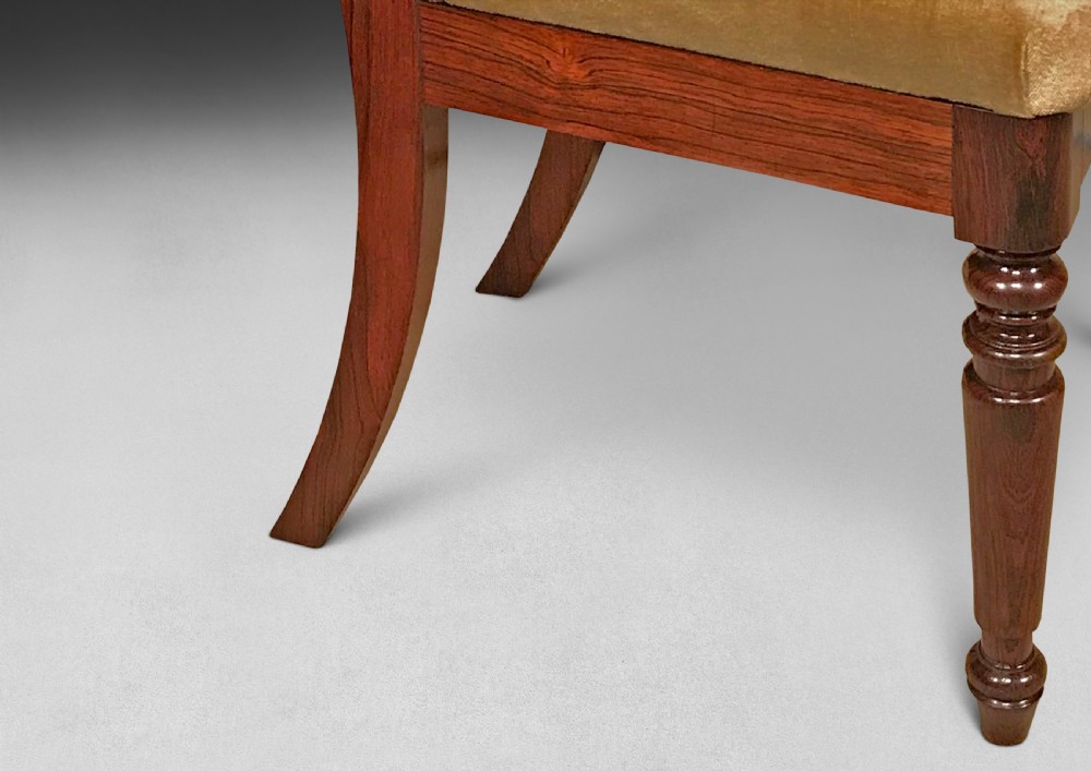 Pair of George IV Rosewood Sidechairs by Gillows View IV