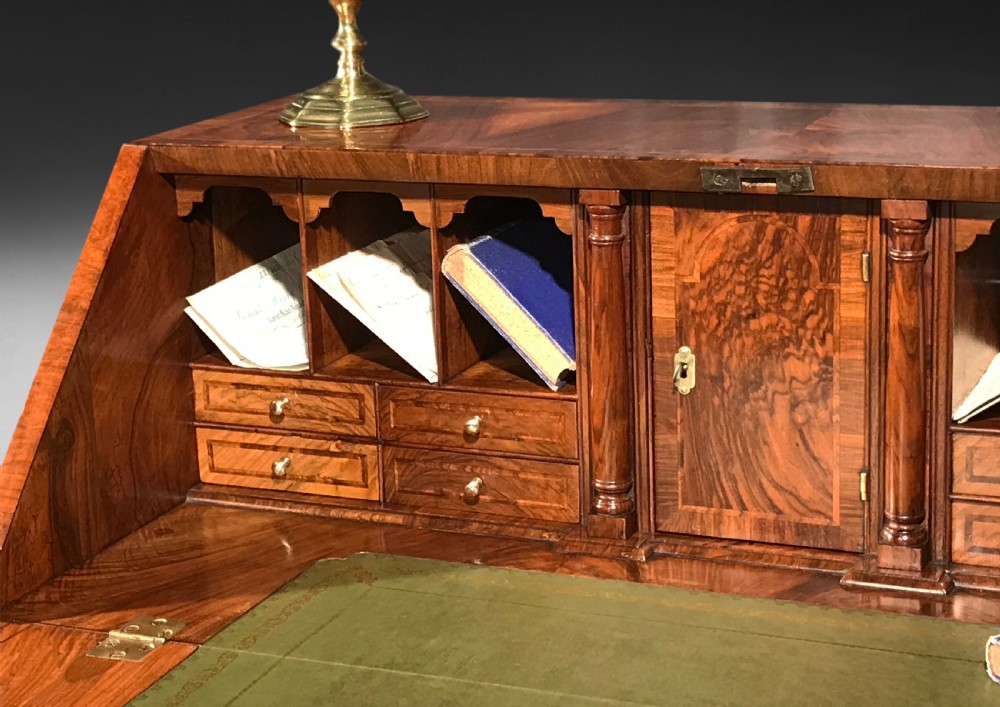18th Century Figured Walnut Bureau View V