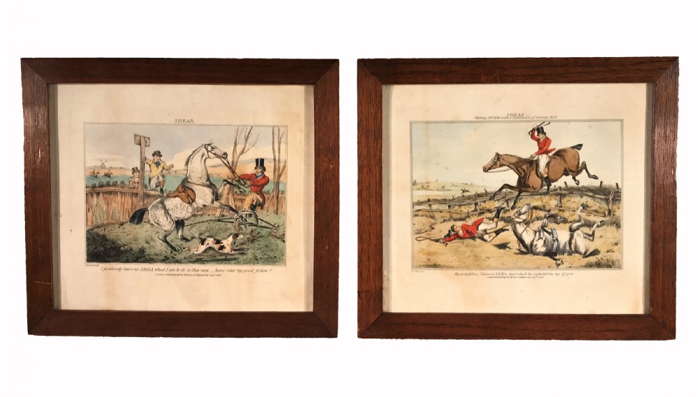 Nicholas Parsons Collection – Pair of Equestrian Hunting Scene Engravings by Henry Thomas Alken
