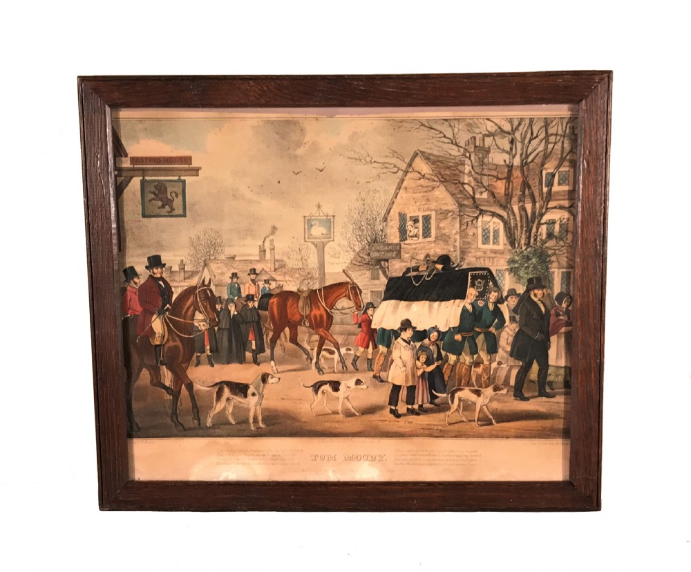 Nicholas Parsons Collection – Pair of 19th Century Equestrian Hunting Scene Lithographs of Tom Moody View II