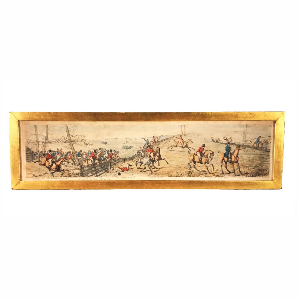 Nicholas Parsons Collection – 19th Century Equestrian Etching ‘Panorama of a Fox Hunt’ by Henry Thomas Alken