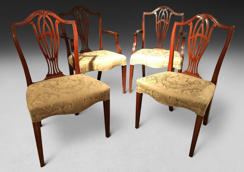 Set of 8 Hepplewhite Mahogany Chairs View III