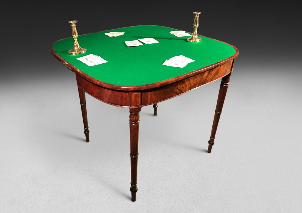 Sheraton Period Mahogany Card Table View VI