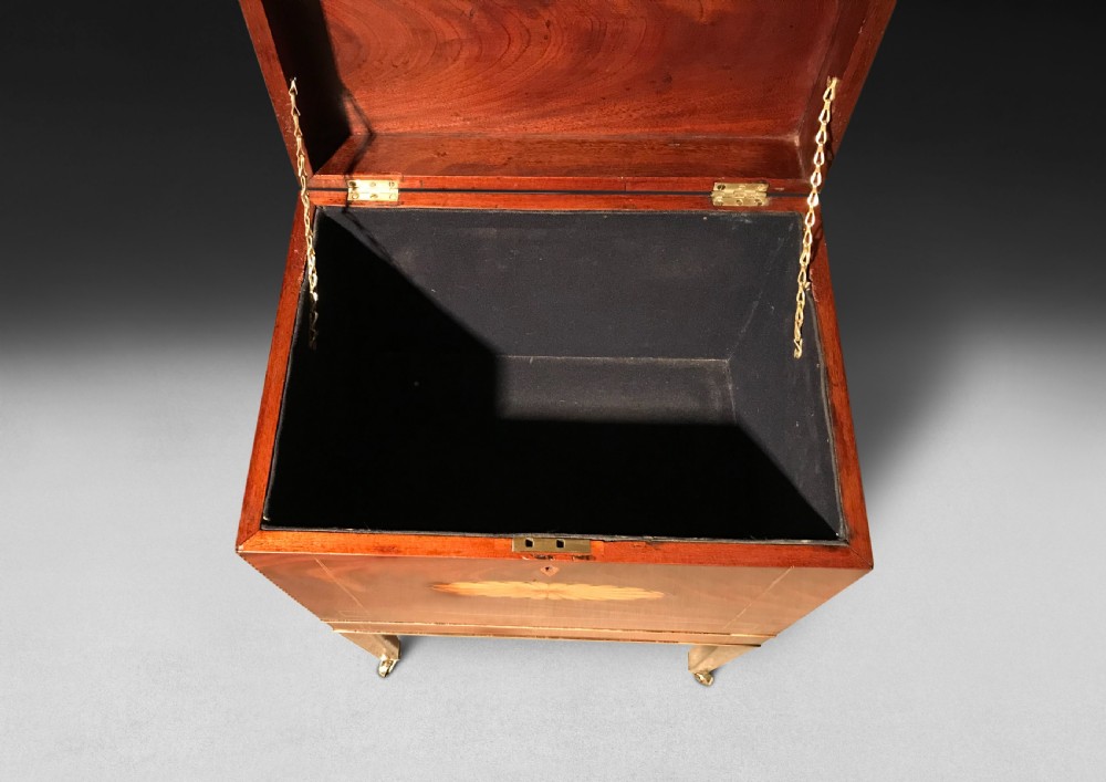 George III Mahogany and Inlaid Cellarette View III