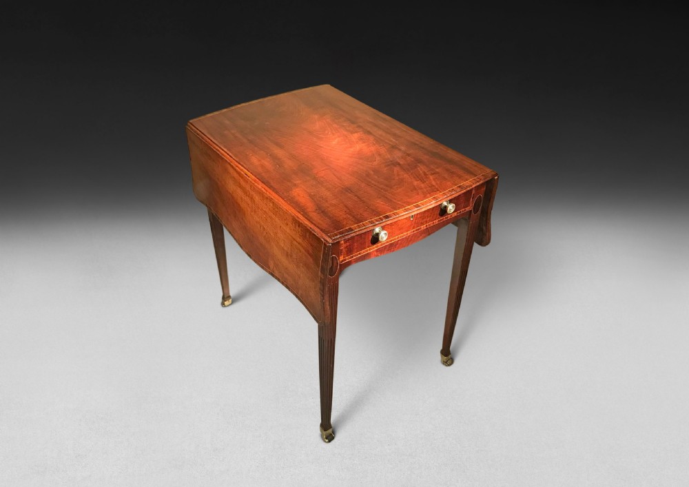 George III Inlaid Mahogany Butterfly Pembroke Table View III