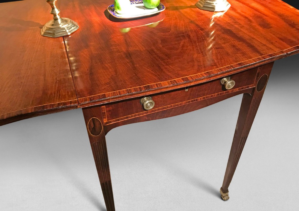 George III Inlaid Mahogany Butterfly Pembroke Table View VII